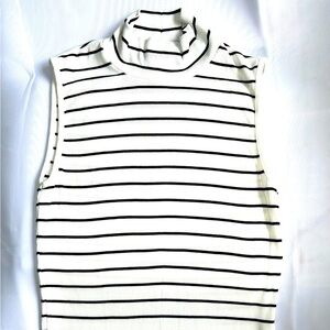 Sleeveless mock turtleneck